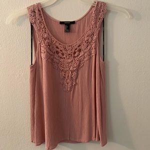 Small Forever 21 pink lacey top